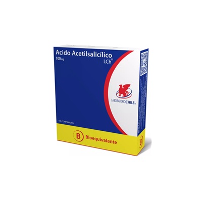 ACIDO ACETILSALICILICO COM 100 MG X 100 CHILE CB