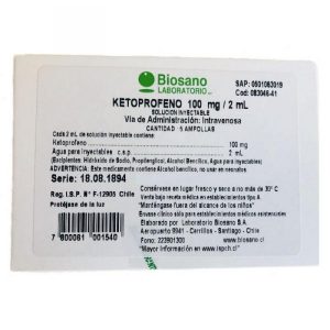 KETOPROFENO 100MG/2ML X 5 AMP